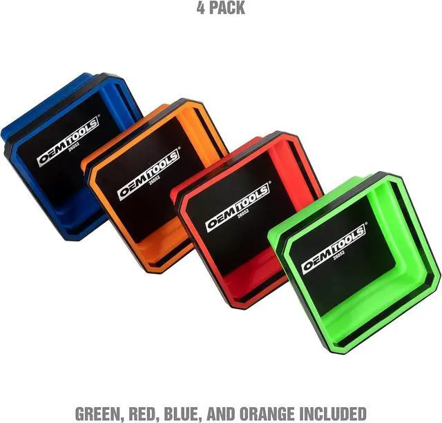 Alt view image 3 of 7 - OEMTOOLS 26052 4-Pc Collapsible Magnetic Tray Set 4-1/2" for Small Parts