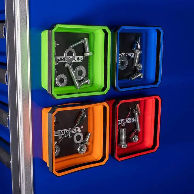 Alt view image 6 of 7 - OEMTOOLS 26052 4-Pc Collapsible Magnetic Tray Set 4-1/2" for Small Parts