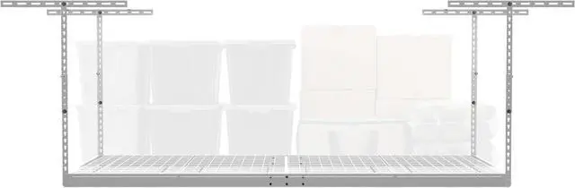 Main image of MonsterRax 4x8 Overhead Garage Storage Rack, White, 24"-45" Height
