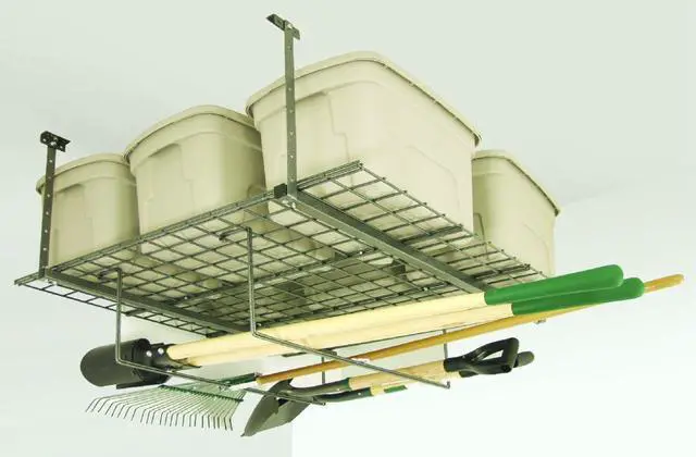 Alt view image 3 of 4 - HyLoft 00656 Add-On Storage Rack Accessory for HyLoft Model 625 and 651, Hammertone, 2-Pack