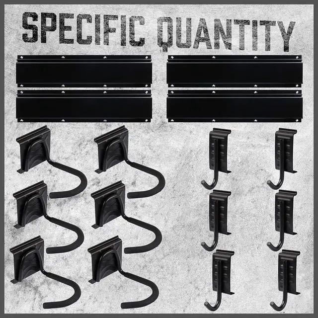 Alt view image 3 of 7 - HORUSDY Stainless Steel Bike Storage Rack, 6 Bike Storage Hanger Wall Mount and 6 Helmets Hooks for Home & Garage Holds Up to 600lbs, Black