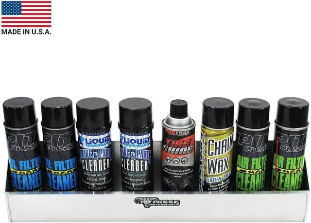 Alt view image 3 of 7 - Pit Posse 567 Aerosol Shelf 8 Mount Spray Can Holder Trailer Garage Cabinet Organizer - Made in USA - Holds 8 Aerosol Cans - Shop Enclosed Race Trailer Accessory Aluminum Multi Use Storage (Silver)