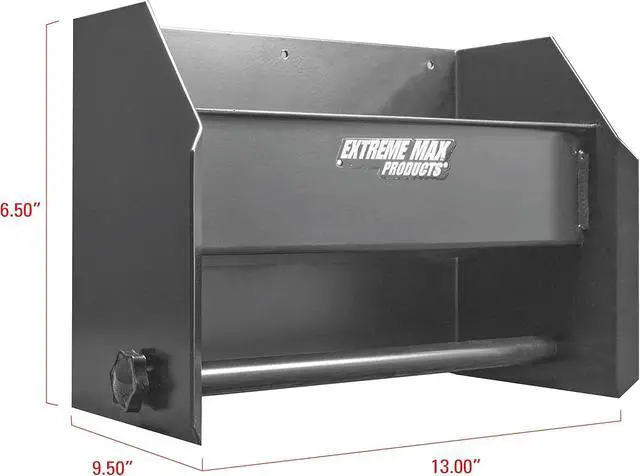 Alt view image 6 of 6 - Extreme Max 5001.6122 Wall-Mount Aluminum Hand Cleaning Station Organizer for Enclosed Race Trailer, Shop, Garage, Storage - Black