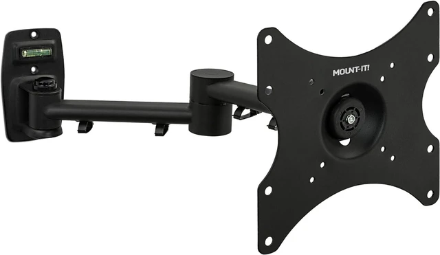 Main image of Mount-It! Full Motion TV Wall Mount Bracket for 13-42 Screens 18" Articulating Arm, Quick Release Plate, Tilt Swivel Rotate, Anti-Theft Lock, Single Stud Install, Supports 44 lbs, VESA 75200