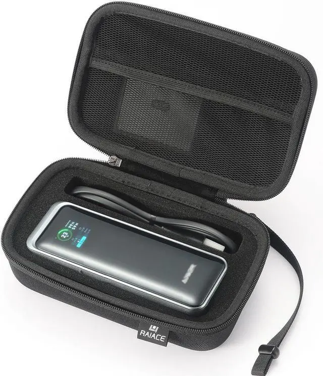Main image of RAIACE Hard Travel Storage Case Compatible with Anker 27,650mAh 250W PowerBank + Anker 100W Charging Base. (case only) - Black