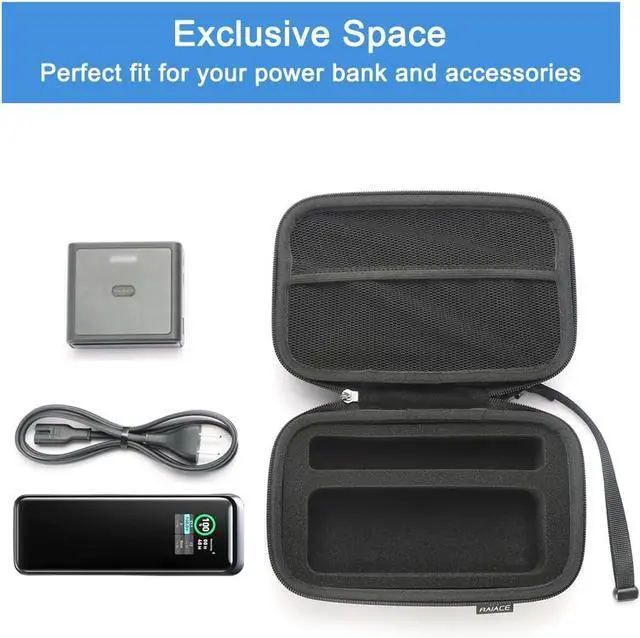 Alt view image 4 of 7 - RAIACE Hard Travel Storage Case Compatible with Anker 27,650mAh 250W PowerBank + Anker 100W Charging Base. (case only) - Black