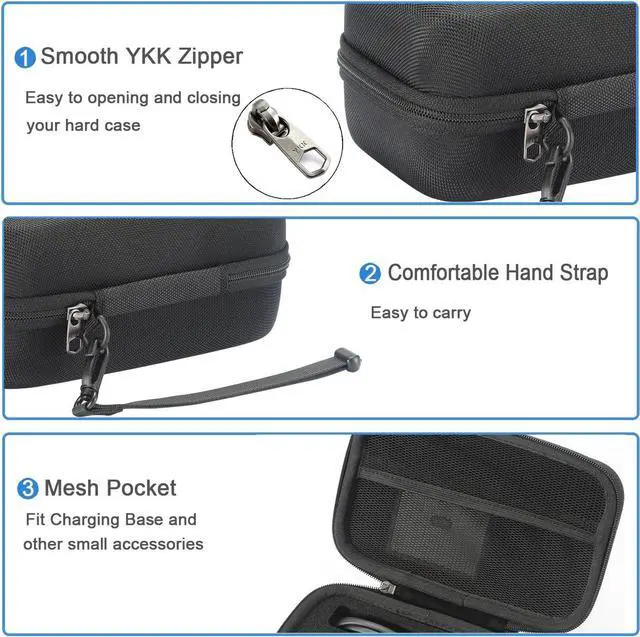 Alt view image 3 of 7 - RAIACE Hard Travel Storage Case Compatible with Anker 27,650mAh 250W PowerBank + Anker 100W Charging Base. (case only) - Black
