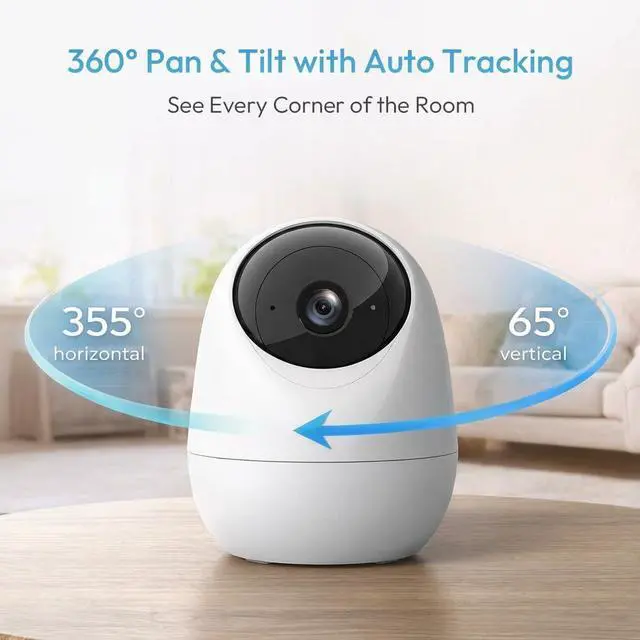 Alt view image 2 of 7 - Rraycom 2.5K Indoor Security Camera, 5G/2.4G WiFi, Pet & Baby Monitor