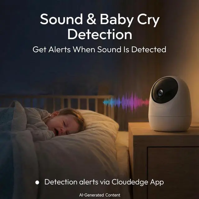 Alt view image 6 of 7 - Rraycom 2.5K Indoor Security Camera, 5G/2.4G WiFi, Pet & Baby Monitor