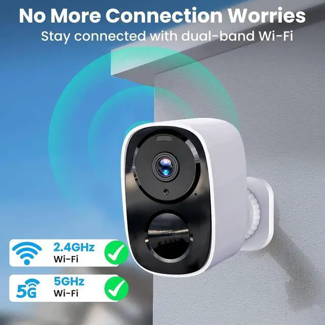 Alt view image 5 of 7 - 2026 Upgraded 2K Security Cameras Wireless Outdoor, Free Cloud Storage, 1-6 Months Battery Life, Waterproof, 2-Way Talk, AI Motion Detection Spotlight Siren Alarm Cameras for Home Security