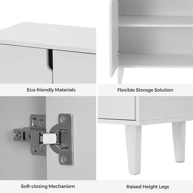 Alt view image 7 of 7 - Panana White Coffee Bar Cabinet, Farmhouse Kitchen Sideboard Buffet Storage Cabinet White Accent Sideboard Buffet Cabinet for Kitchen, Dining Room, Living Room, Hallway