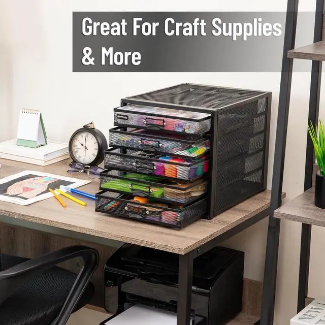 Alt view image 5 of 7 - Mind Reader File Storage Drawers, Desk Organizer, Multi-Purpose, Crafts, Office, Metal, Black