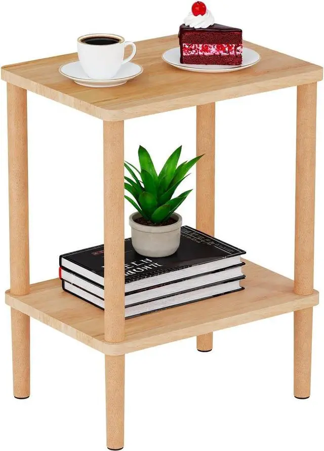 Main image of Solid Wood Side Table, Small End Table, Narrow Nightstand Bedside Table