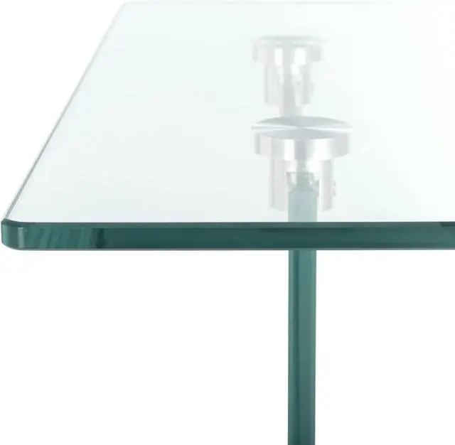 Alt view image 4 of 7 - SAFAVIEH Home Collection Kayley Modern Glass Accent Table with Natural Shelf, Clean-Lined Side Table for Living Room or Bedroom (ACC7001A)