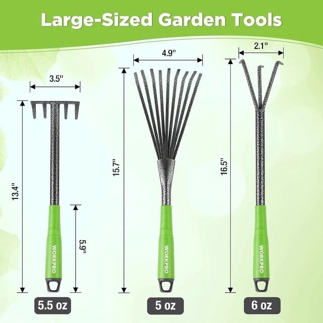 Alt view image 3 of 7 - WORKPRO 6-Piece Garden Tool Set
