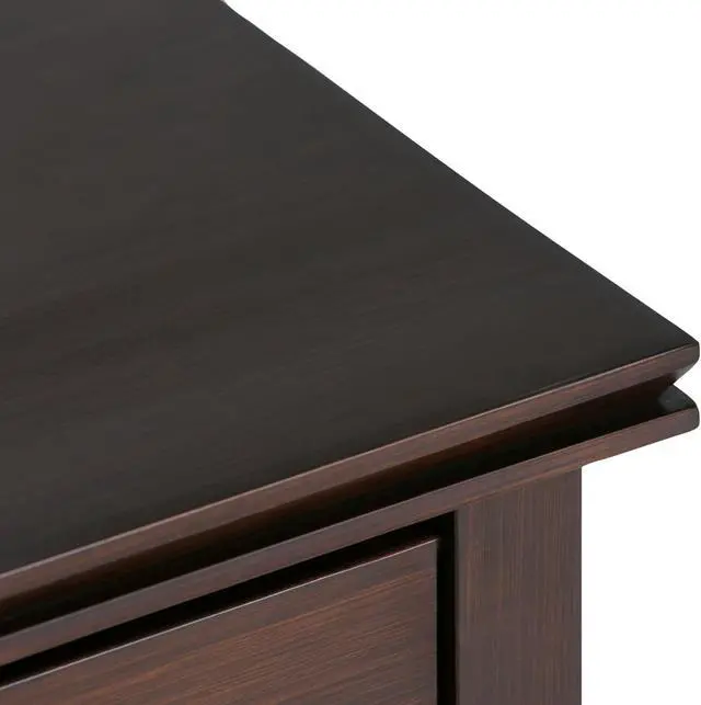 Alt view image 7 of 7 - SIMPLIHOME Artisan 24" Wide Solid Wood Bedside Table in Russet Brown