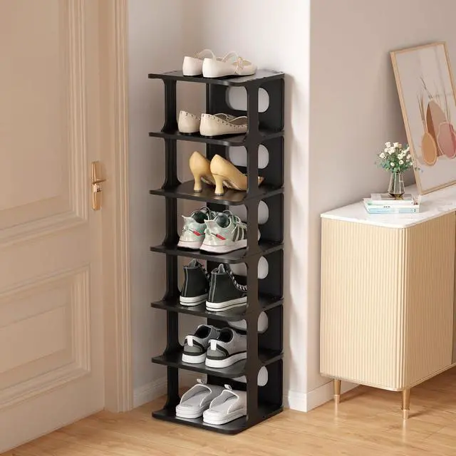 Main image of HAIXIN 7-Tier Narrow Vertical Shoe Rack, Skinny Shoe Tower for Closet