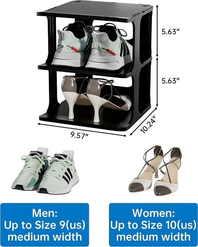 Alt view image 2 of 7 - HAIXIN 7-Tier Narrow Vertical Shoe Rack, Skinny Shoe Tower for Closet