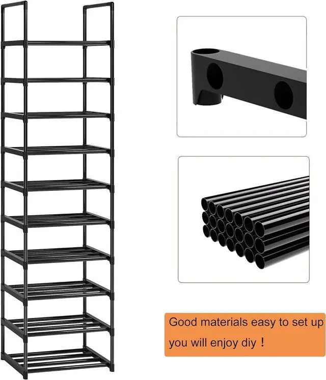Alt view image 5 of 7 - OYREL Shoe Rack - Sturdy Metal Shoes Storage Organizer for Closet, Entryway