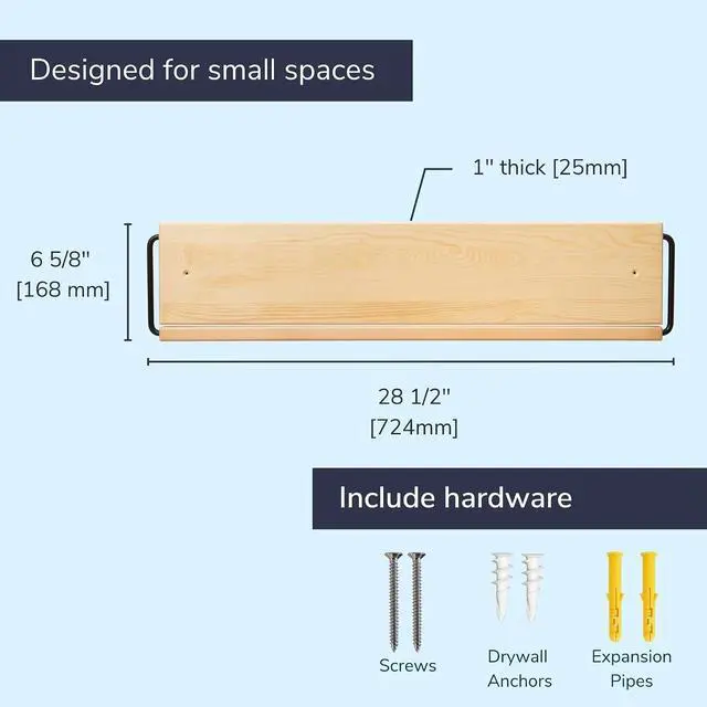 Alt view image 3 of 7 - Wall Mounted Shoe Rack - A Wooden, Modern, Slim, and Small Shoe Storage Solution for Shoes and Boots in Narrow Spaces, entryways, or hallways. (30-in-Wide)