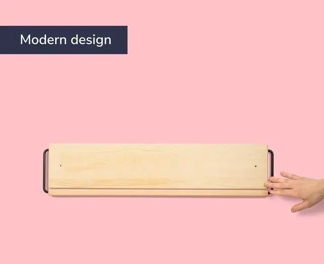 Alt view image 4 of 7 - Wall Mounted Shoe Rack - A Wooden, Modern, Slim, and Small Shoe Storage Solution for Shoes and Boots in Narrow Spaces, entryways, or hallways. (30-in-Wide)