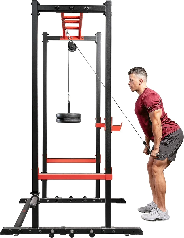 Alt view image 2 of 7 - Sunny Health & Fitness Power Cage Squat Rack Attachments for Home Gym