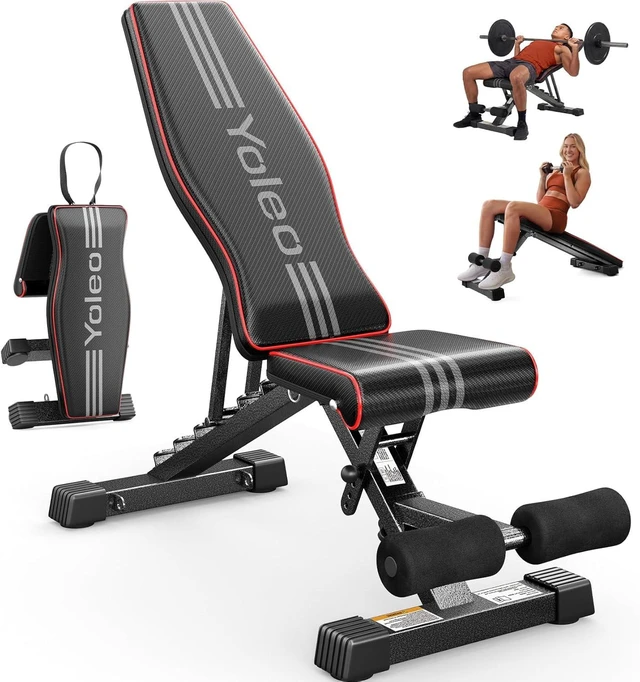 Main image of YOLEO Adjustable Weight Bench, ASTM-Certified 827LBS