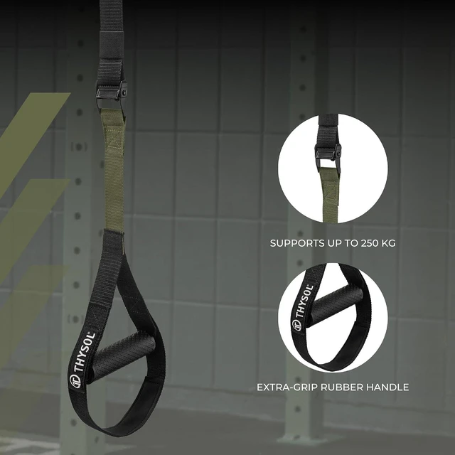 Alt view image 2 of 7 - THYSOL Suspension Resistance Trainer PRO Suspension Straps with Door Anchor