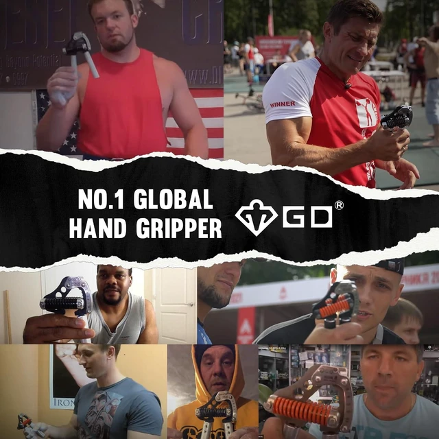 Alt view image 2 of 7 - GD IRON GRIP Grip Strength Trainer Hand Gripper Forearm Strengthener Metal