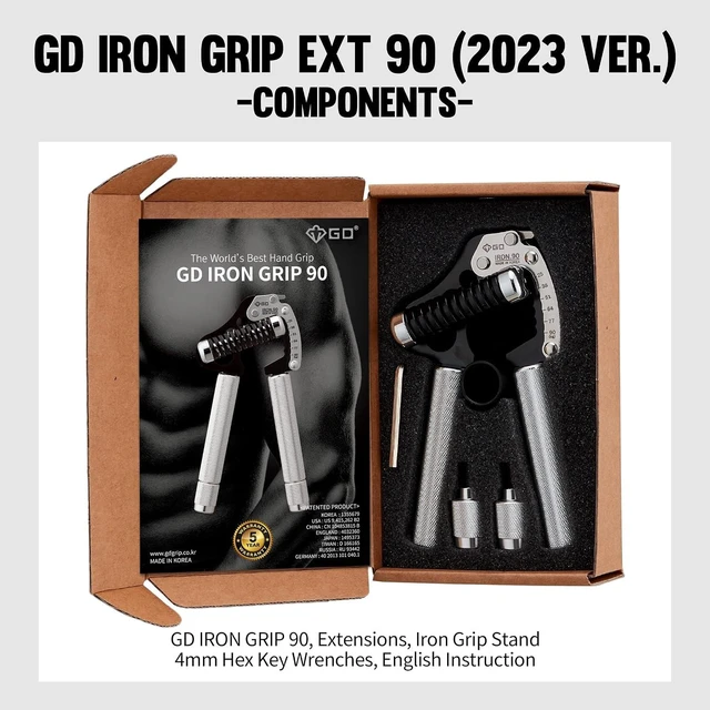 Alt view image 7 of 7 - GD IRON GRIP Grip Strength Trainer Hand Gripper Forearm Strengthener Metal