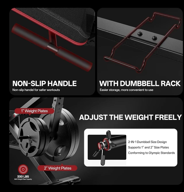Alt view image 2 of 7 - PASYOU Adjustable Weight Bench Leg Press Machine for Home Gym