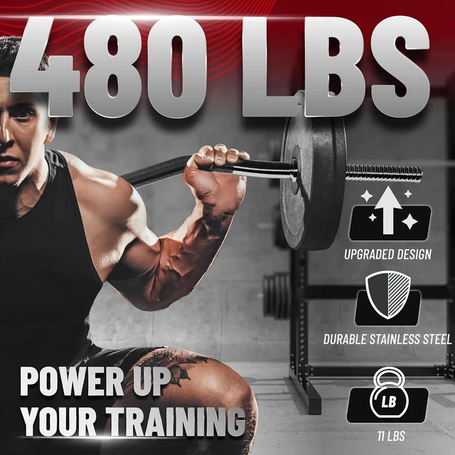 Alt view image 3 of 6 - Yes4All Curl & Straight Barbells, Standard & Olympic Bars for Home Strength Training
