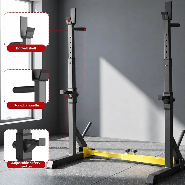 Alt view image 6 of 7 - Arlopu Multi-Function Squat Rack, Home Weight Lifting Bench Press Station