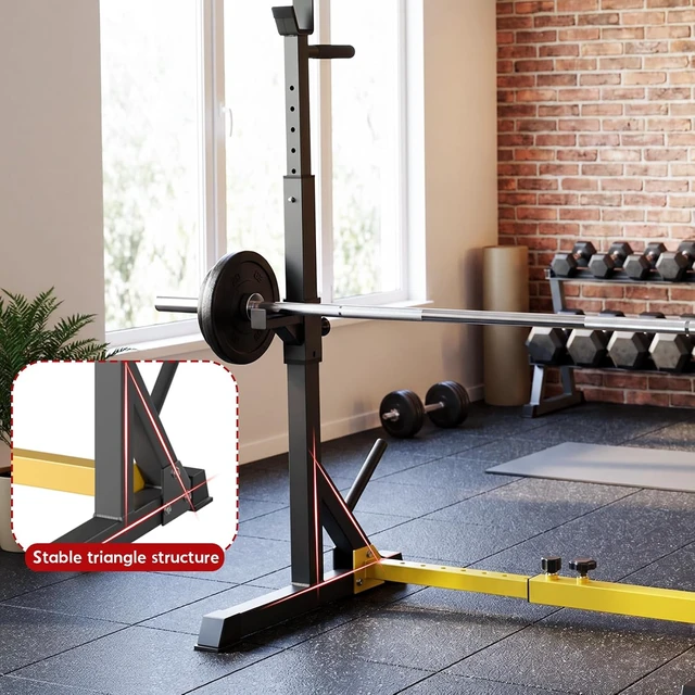 Alt view image 7 of 7 - Arlopu Multi-Function Squat Rack, Home Weight Lifting Bench Press Station