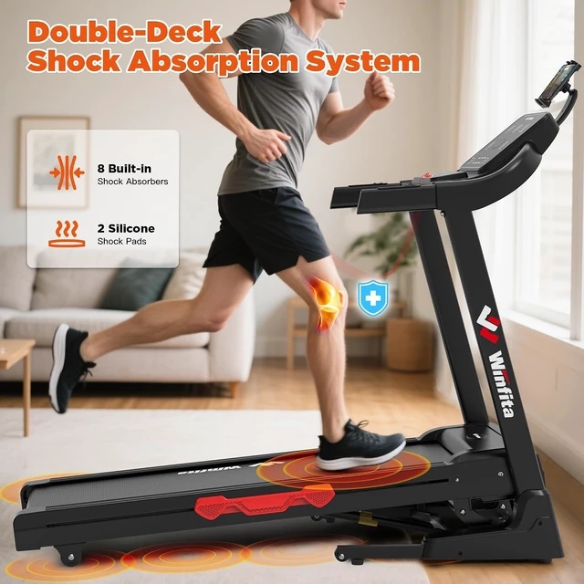 Alt view image 4 of 7 - Folding Electric Treadmills for Home with 12% Auto Incline