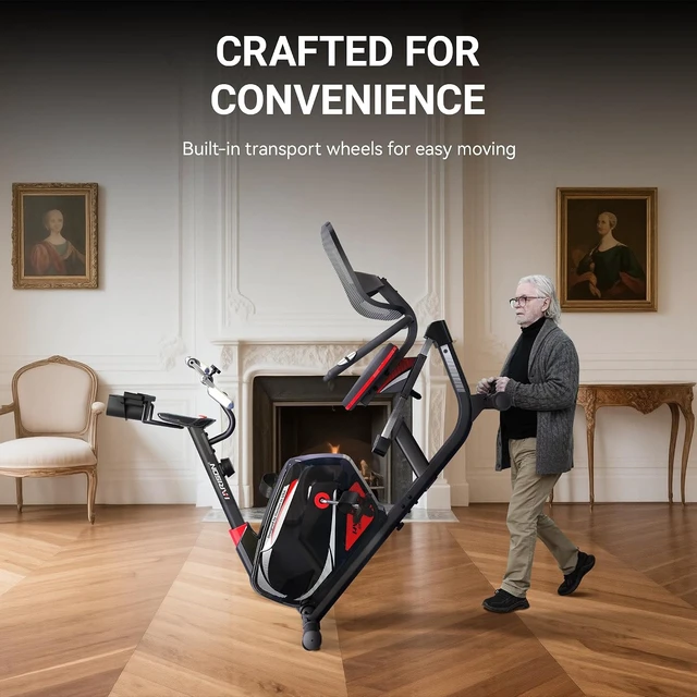 Alt view image 5 of 7 - HARISON Recumbent Exercise Bike for Seniors, 16 Levels, Quiet, 400 lb Capacity