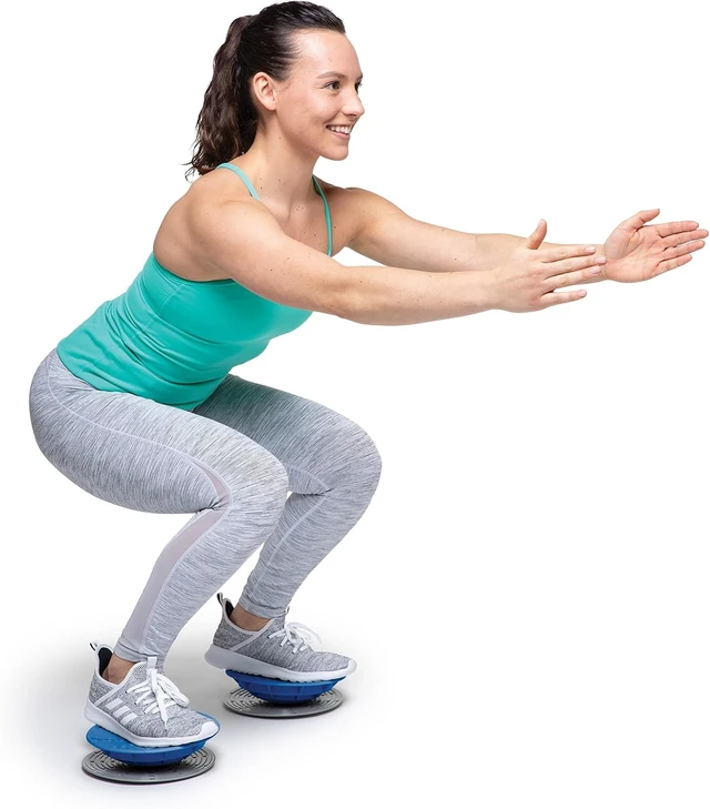 Alt view image 6 of 7 - OPTP Dynamic Duo Balance & Stability Trainers Blue, Set of 2, 8 1/4"