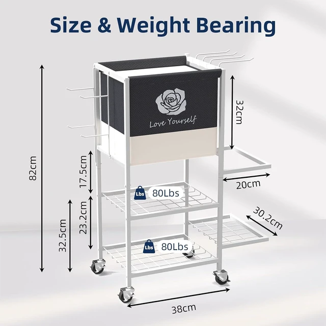Alt view image 7 of 7 - Multi-Functional Home Gym Storage Rack,Yoga Mat Storage on Wheels