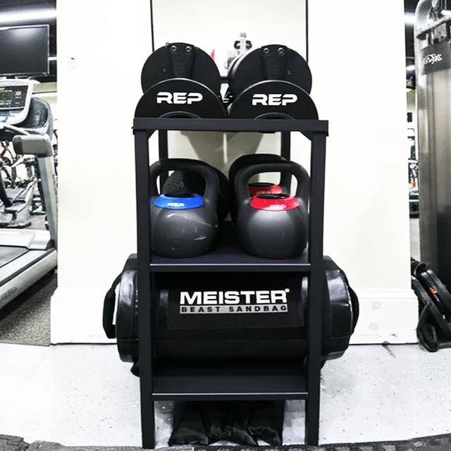 Alt view image 3 of 7 - Adjustable Dumbbell/Kettlebell Rack Stand 500-800LB Heavy Duty