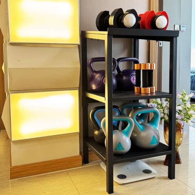 Alt view image 5 of 7 - Adjustable Dumbbell/Kettlebell Rack Stand 500-800LB Heavy Duty