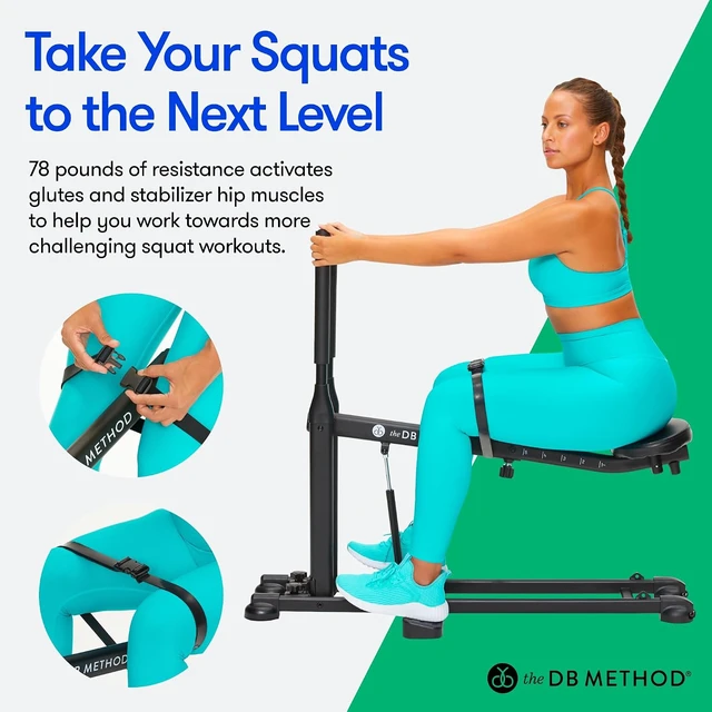 Alt view image 2 of 6 - The DB Method DreamBand Pro Squat Resistance Band, Low Impact, Targets Hip Stabilizer Muscles, Workout Exercise Bands for Home Gym Workout Equipment, Proper Squat Form and Glute Activation