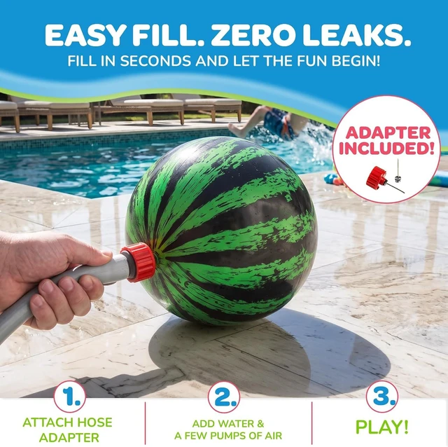 Alt view image 7 of 7 - Watermelon Ball Cool Underwater Pool Toy for Teen Boys, Girls, Men & Women. Great Gifts for Swimming, Diving & Backyard Games. Best for Birthday Presents, Spring Vacation & Summer Family Fun.