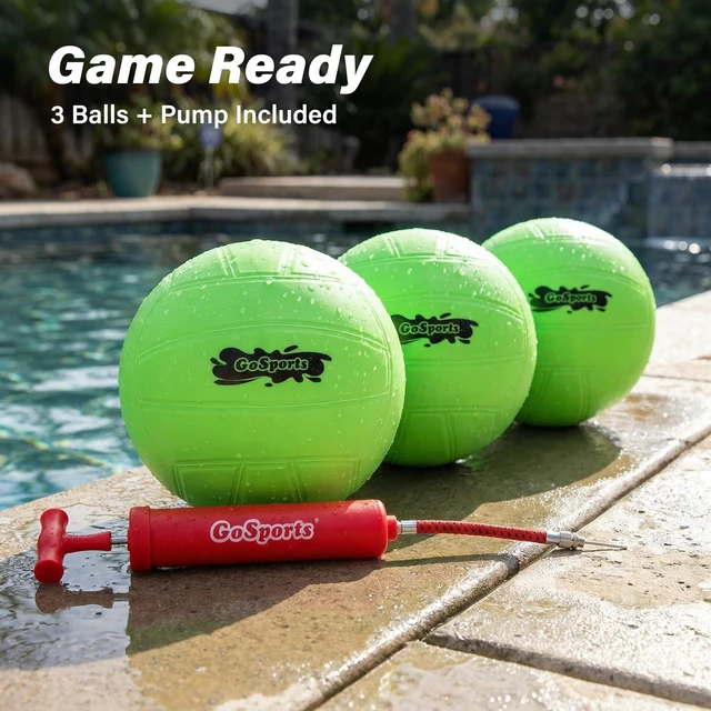 Alt view image 5 of 6 - GoSports Water Volleyball 3 Pack Great for Swimming Pools or Lawn Volleyball Games