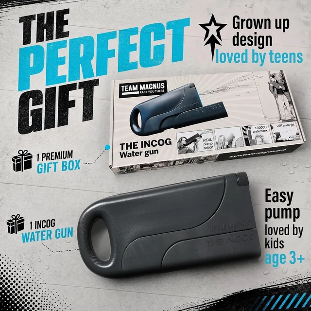Alt view image 7 of 7 - Incog Water Gun: Stealthy Soaker for Kids Teens Adults 1200CC Squirt Gun