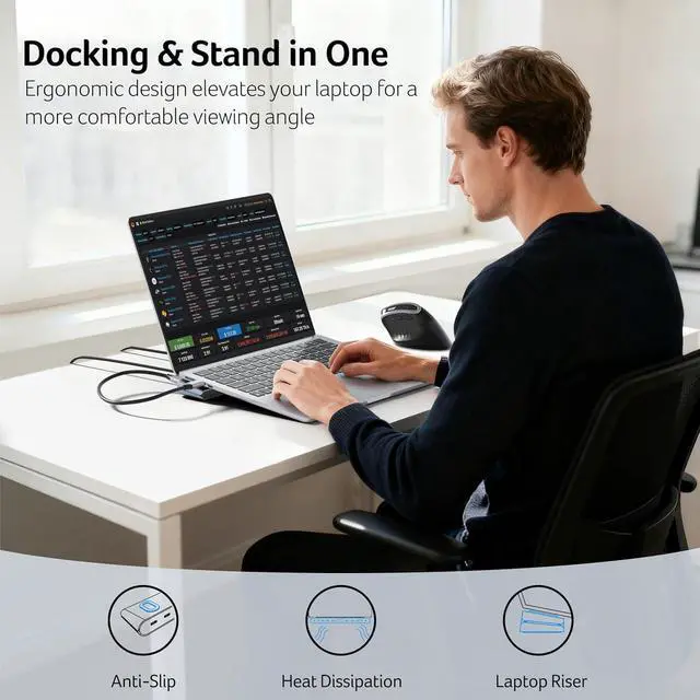 Alt view image 7 of 7 - acer USB C to HDMI Cable Bundle with Laptop Docking Station Stand