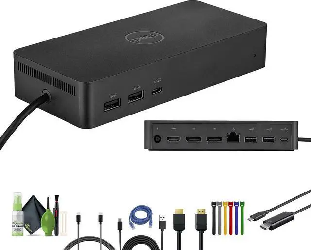 Main image of Dell Universal Dock UD22, USB-C Docking Station with 96W Power Delivery, Quad 4K Display Support, USB 3.2 Gen 2, HDMI, Dual DisplayPort, Ethernet Bundle with Accessories