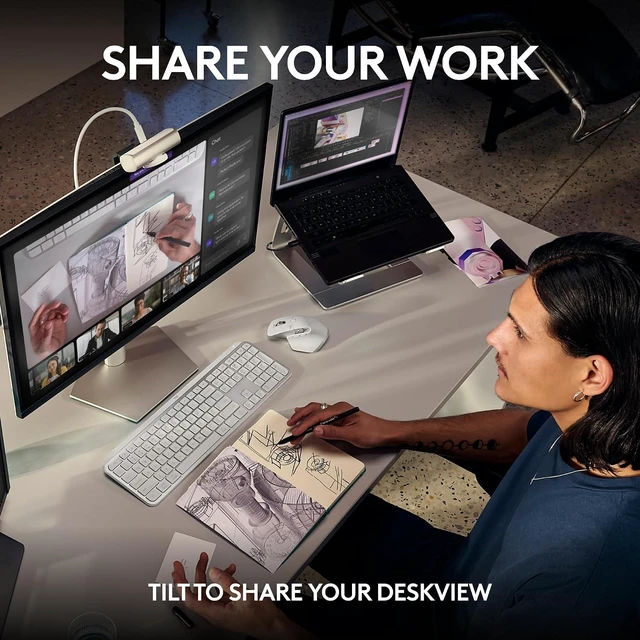 Alt view image 7 of 7 - MX Brio Ultra HD 4K Webcam Collaboration and Streaming - Graphite
