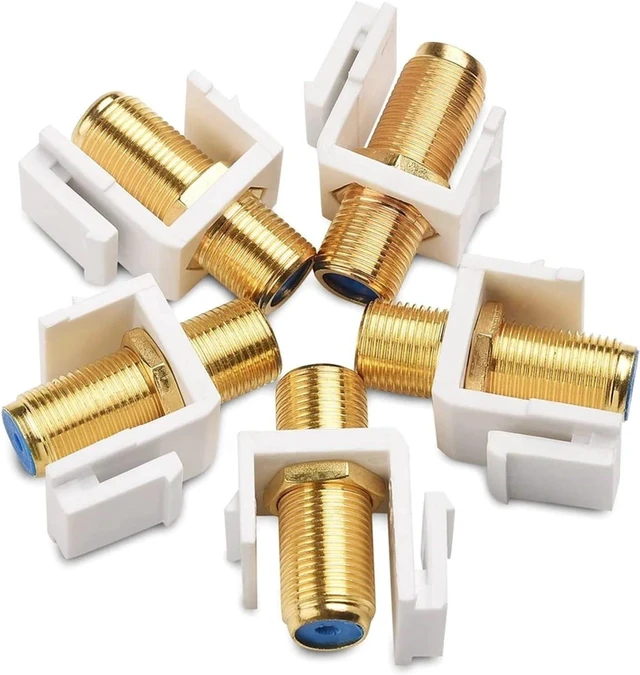 Main image of Coax Keystone Coax Keystone 15 Pack RG6 Jack Insert, Coaxial Gender Changer