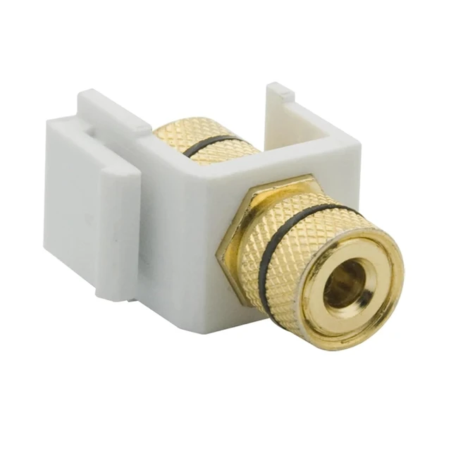 Alt view image 7 of 7 - Coax Keystone Coax Keystone 10pc Speaker Banana Binding Post Style Female to Connector(Black Ring)