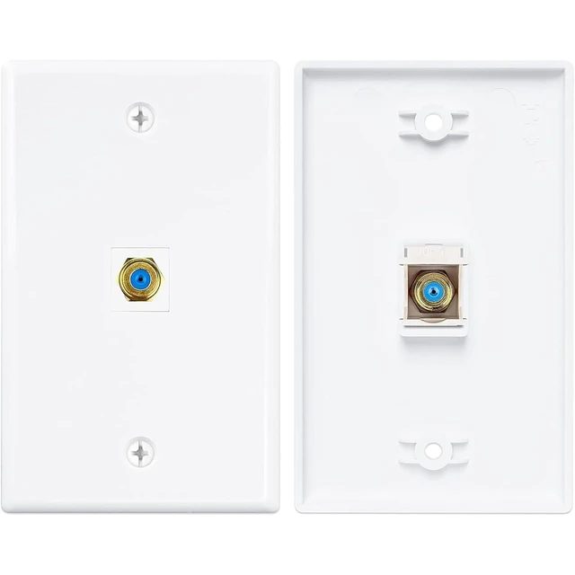 Alt view image 4 of 6 - Coax Keystone Coaxial Jack F-Type Keystone Connector Home Theater Network Insert for Wall Plate Accessories(50pcs)